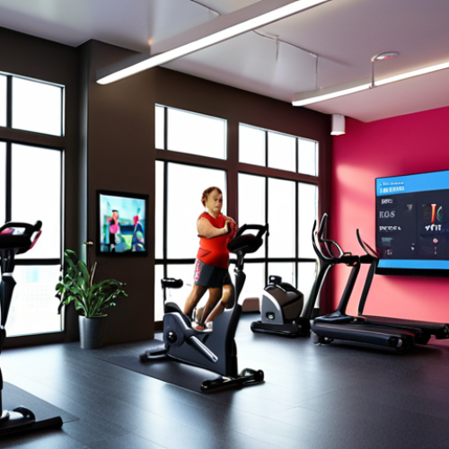 Home 11 **
Prompt: A modern fitness studio interior, showcasing diverse individuals participating in specialized training sessions like prenatal fitness, endurance sports conditioning, and senior fitness. The scene incorporates wearable technology integration and data-driven personalized training displayed on screens. Focus on dynamic energy and a supportive, inclusive atmosphere.
Style: Realistic, vibrant colors, natural lighting.
**