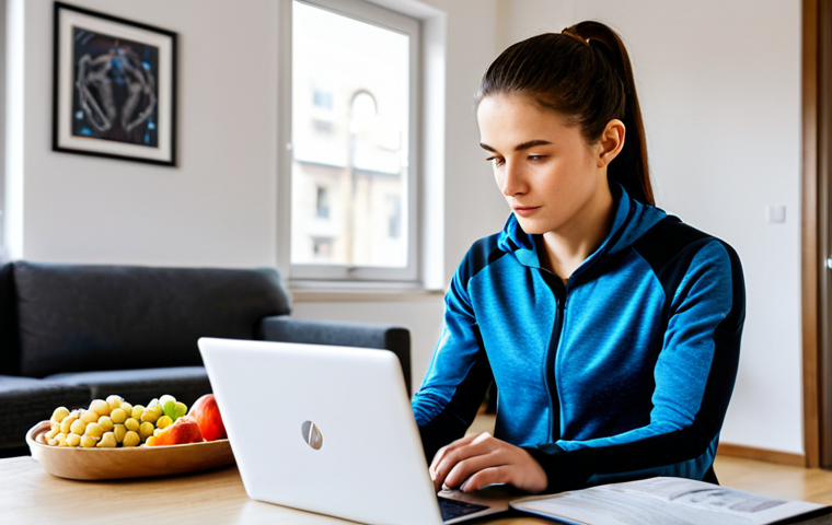 Aspiring Coach Studying**

"A young adult, fully clothed in comfortable athletic wear, intently studying anatomy textbooks and online resources in a bright, modern apartment. Laptop open with fitness certification websites displayed. Background includes healthy snacks and workout equipment. Safe for work, appropriate content, family-friendly, perfect anatomy, natural proportions, professional quality, well-formed hands, proper finger count."

**