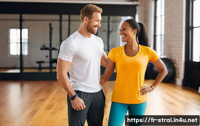 스포츠 트레이너가 준비해야 할 포트폴리오 - **Prompt 1: Coach's Authentic Philosophy and Connection**
"A candid, bright photo of a diverse m...
